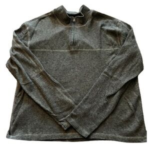 Washed Stoned and Beaten dark gray 1/2 zip long sleeve shirt size XXL